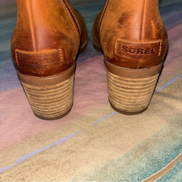 Sorel Women's Cate Waterproof Lug Sole Booties Camel Brown Size 9.5 - Picture 7 of 9